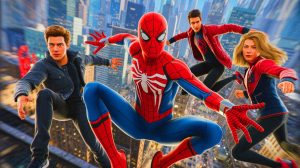 Illustration of the star-studded cast of Spider-Man: Brand New Day.