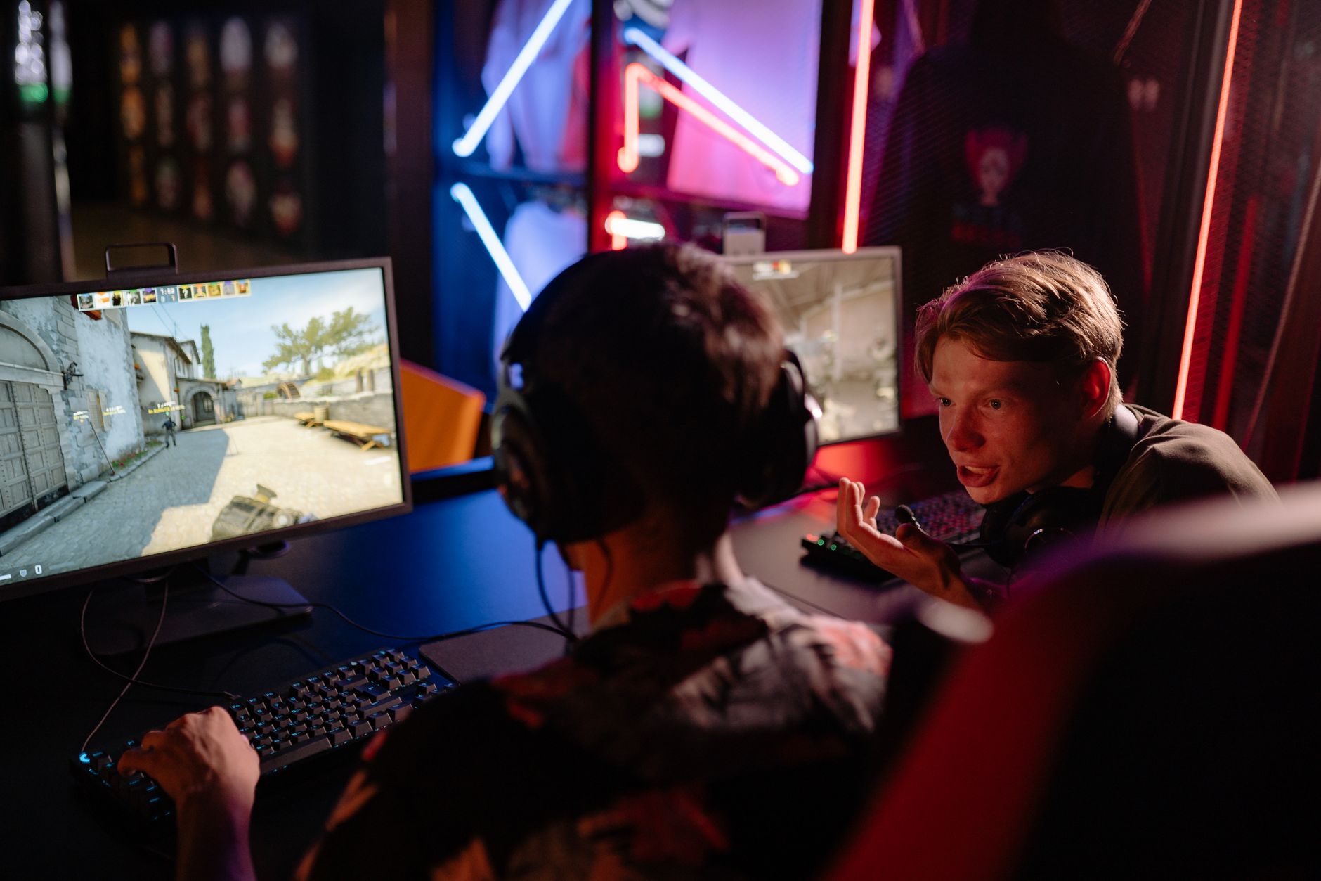 Illustration of developers working at computers in a video game studio